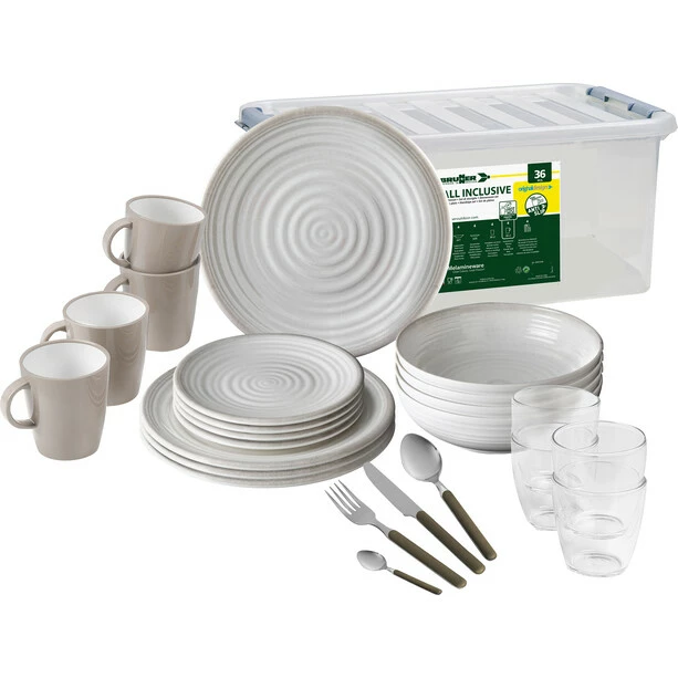 Brunner All Inclusive Dishes Set 36 Pieces design savana 1 Brunner All Inclusive Dishes Set 36 Pieces design savana
