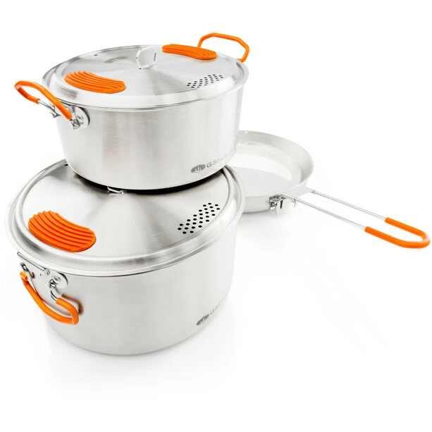 GSI Glacier Stainless Base Camper Cookware Set Medium 2 GSI Glacier Stainless Base Camper Cookware Set Medium - Image 2