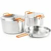 GSI Glacier Stainless Base Camper Cookware Set Large