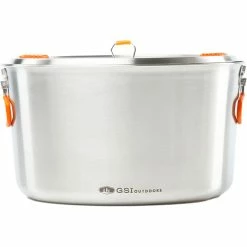 GSI Glacier Stainless Base Camper Cookware Set Large 8 GSI Glacier Stainless Base Camper Cookware Set Large -Cooking Sets Sales Store gsi glacier stainless base camper size l 3