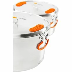 GSI Glacier Stainless Base Camper Cookware Set Large 11 GSI Glacier Stainless Base Camper Cookware Set Large -Cooking Sets Sales Store gsi glacier stainless base camper size l 6