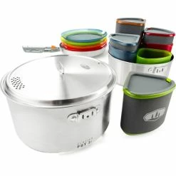 GSI Glacier Stainless Camper Cooking Set 5 GSI Glacier Stainless Camper Cooking Set -Cooking Sets Sales Store gsi glacier stainless camper cooking set 3