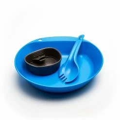 Wildo Pathfinder Kit Dinner Set light blue/dark grey